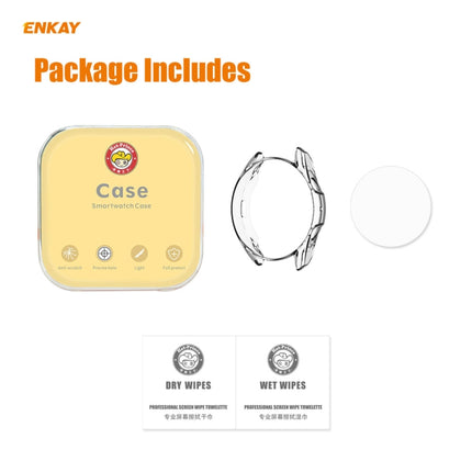 For Samsung Galaxy Watch 3 45mm 2 in 1 ENKAY Hat-Prince Transparent Soft TPU Case + 0.2mm 9H 2.15D Curved Edge Tempered Glass Film-garmade.com