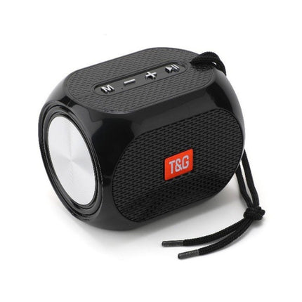T&G TG196 TWS Subwoofer Bluetooth Speaker With Braided Cord, Support USB/AUX/TF Card/FM(Black)-garmade.com