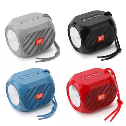 T&G TG196 TWS Subwoofer Bluetooth Speaker With Braided Cord, Support USB/AUX/TF Card/FM(Red)-garmade.com