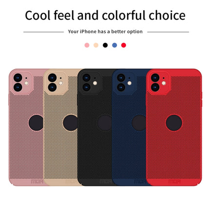 MOFi Honeycomb Texture Breathable PC Shockproof Protective Back Cover Case For iPhone 12(Black)-garmade.com