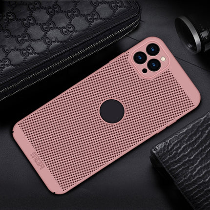 MOFi Honeycomb Texture Breathable PC Shockproof Protective Back Cover Case For iPhone 12 Pro(Rose Gold)-garmade.com