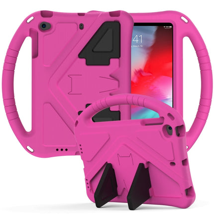 For iPad Mini5/4/3/2/1 EVA Flat Anti Falling Protective Case Shell with Holder(RoseRed)-garmade.com