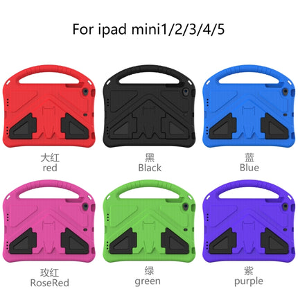 For iPad Mini5/4/3/2/1 EVA Flat Anti Falling Protective Case Shell with Holder(Black)-garmade.com