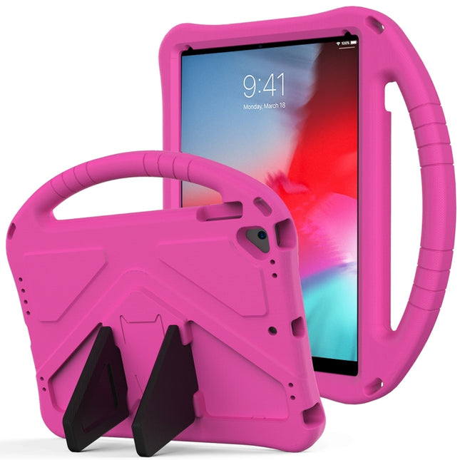 For iPad Air/Air2/9.7(2018)&(2017) EVA Flat Anti Falling Protective Case Shell with Holder(RoseRed)-garmade.com