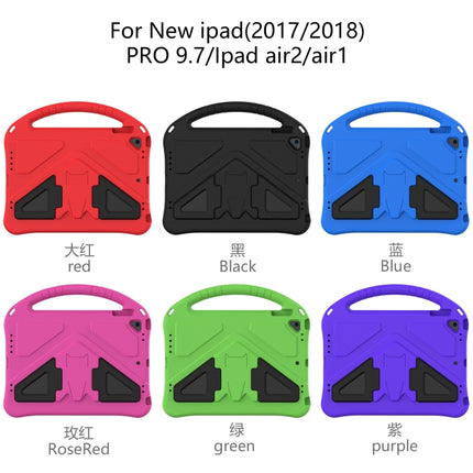 For iPad Air/Air2/9.7(2018)&(2017) EVA Flat Anti Falling Protective Case Shell with Holder(Red)-garmade.com