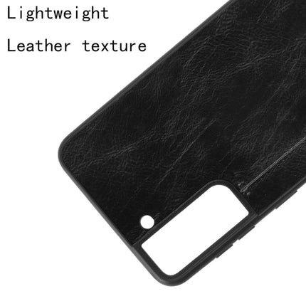 For Samsung Galaxy S21 5G Shockproof Sewing Cow Pattern Skin PC + PU + TPU Case(Black)-garmade.com