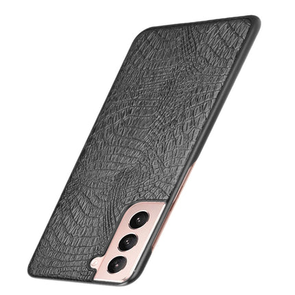 For Samsung Galaxy S21 5G Shockproof Crocodile Texture PC + PU Case(Black)-garmade.com