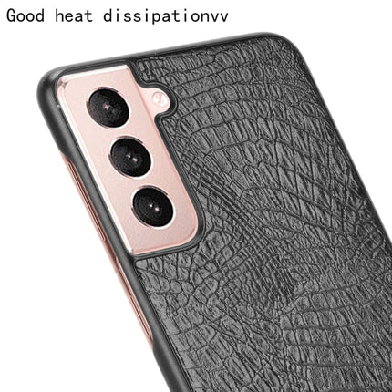 For Samsung Galaxy S21 5G Shockproof Crocodile Texture PC + PU Case(Black)-garmade.com