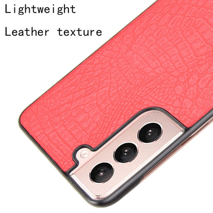 For Samsung Galaxy S21 5G Shockproof Crocodile Texture PC + PU Case(Red)-garmade.com
