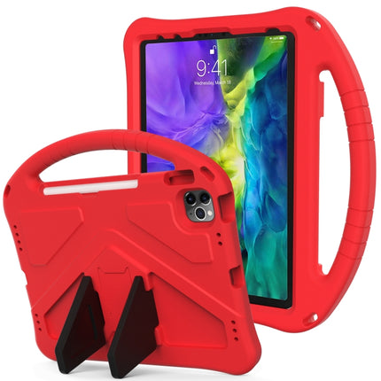 For iPad Pro 11（2020&2018) EVA Flat Anti Falling Protective Tablet Case Shell with Holder(Red)-garmade.com