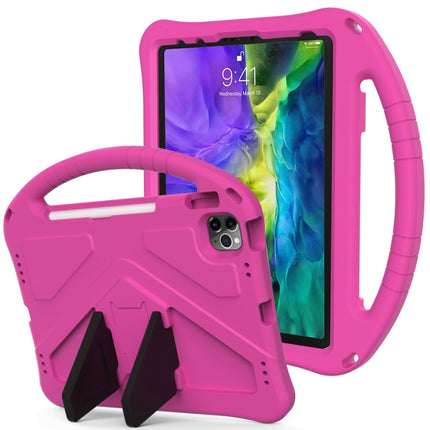 For iPad Pro 11（2020&2018) EVA Flat Anti Falling Protective Tablet Case Shell with Holder(RoseRed)-garmade.com