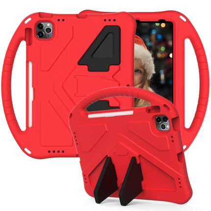 For iPad Air 2022 / 2020 10.9 EVA Flat Anti Falling Protective Case Shell with Holder(Red)-garmade.com