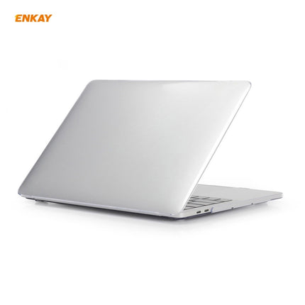 ENKAY 3 in 1 Crystal Laptop Protective Case + US Version TPU Keyboard Film + Anti-dust Plugs Set for MacBook Pro 15.4 inch A1707 & A1990 (with Touch Bar)(Transparent)-garmade.com