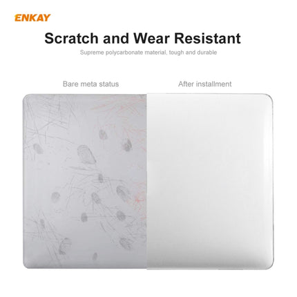 For MacBook Air 13.3 inch A1932 2018 ENKAY 3 in 1 Crystal Laptop Protective Case and EU Version TPU Keyboard Film and Anti-dust Plugs Set(Transparent)-garmade.com