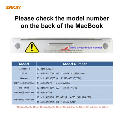ENKAY 3 in 1 Matte Laptop Protective Case + US Version TPU Keyboard Film + Anti-dust Plugs Set for MacBook Air 13.3 inch A1932 (2018)(Orange)-garmade.com