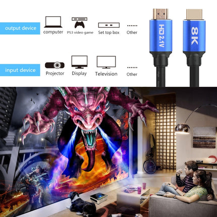 HD08 8K Ultra Clear HDMI 2.1 TV Computer Projection Set-top Box HDMI Cable, Cable Length:0.5m-garmade.com