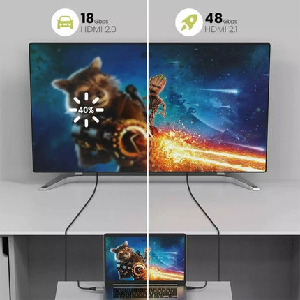 HD09 8K Ultra Clear HDMI 2.1 TV Computer Projection Set-top Box HDMI Cable, Cable Length:0.5m-garmade.com