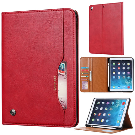 Knead Skin Texture Horizontal Flip Leather Case for iPad 9.7 2018 / 2017 / Air / Air 2/Pro 9.7, with Photo Frame & Holder & Card Slots & Wallet(Red)-garmade.com