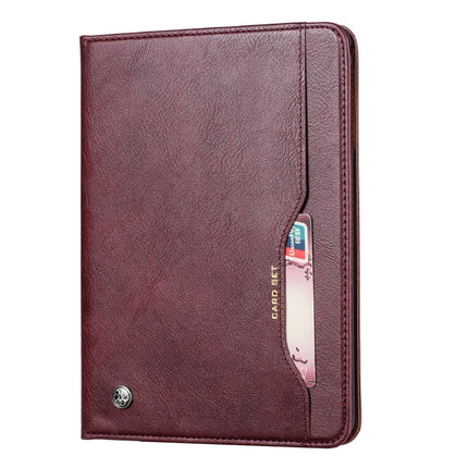 Knead Skin Texture Horizontal Flip Leather Case for iPad 9.7 2018 / 2017 / Air / Air 2/Pro 9.7, with Photo Frame & Holder & Card Slots & Wallet(Wine Red)-garmade.com