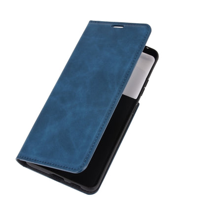 For Samsung Galaxy S21 Ultra 5G Retro-skin Business Magnetic Suction Leather Case with Holder & Card Slots & Wallet(Dark Blue)-garmade.com