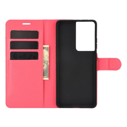 For Samsung Galaxy S21 Ultra 5G Litchi Texture Horizontal Flip Protective Case with Holder & Card Slots & Wallet(Red)-garmade.com