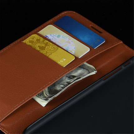 For Samsung Galaxy S21 Ultra 5G Litchi Texture Horizontal Flip Protective Case with Holder & Card Slots & Wallet(Brown)-garmade.com