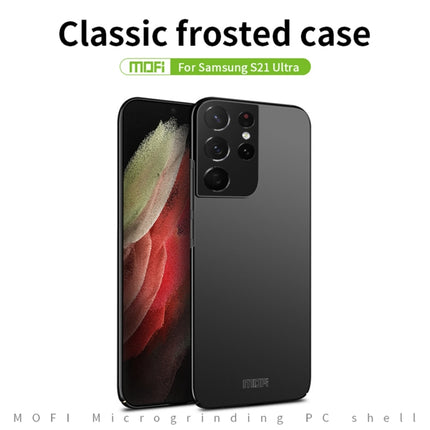 For Samsung Galaxy S21 Ultra 5G MOFI Frosted PC Ultra-thin Hard Case(Black)-garmade.com