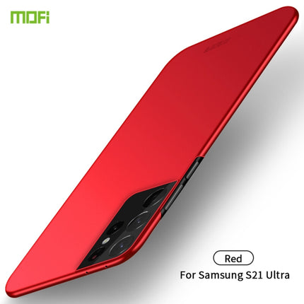 For Samsung Galaxy S21 Ultra 5G MOFI Frosted PC Ultra-thin Hard Case(Red)-garmade.com