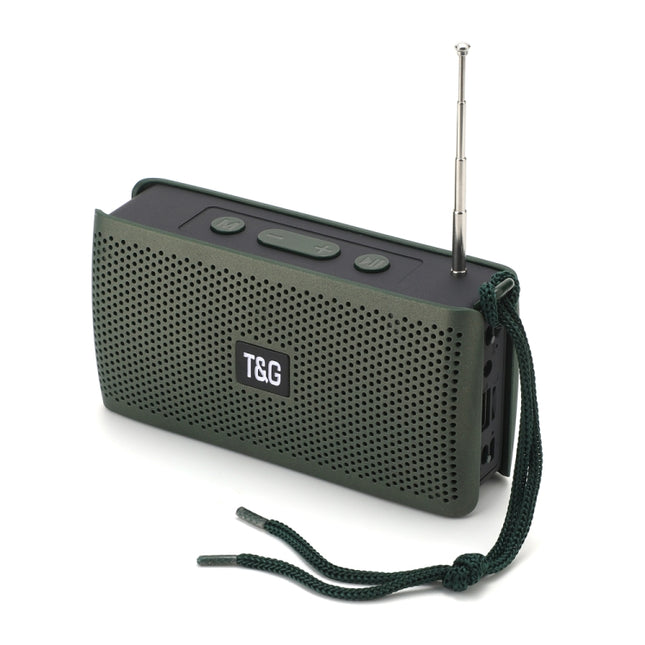 T&G TG282 Portable Bluetooth Speakers with Flashlight, Support TF Card / FM / 3.5mm AUX / U Disk / Hands-free Call(Green)-garmade.com