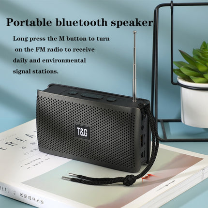 T&G TG282 Portable Bluetooth Speakers with Flashlight, Support TF Card / FM / 3.5mm AUX / U Disk / Hands-free Call(Black)-garmade.com