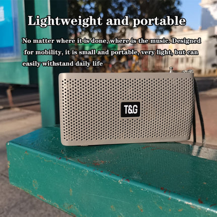 T&G TG282 Portable Bluetooth Speakers with Flashlight, Support TF Card / FM / 3.5mm AUX / U Disk / Hands-free Call(Black)-garmade.com