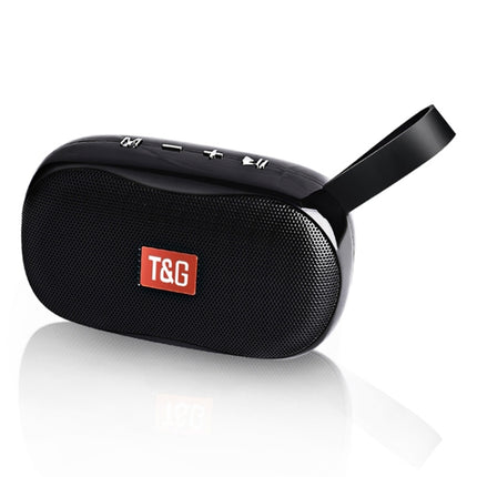 T&G TG173 TWS Subwoofer Bluetooth Speaker With Braided Cord, Support USB / AUX / TF Card / FM(Black)-garmade.com