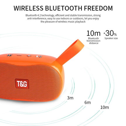 T&G TG173 TWS Subwoofer Bluetooth Speaker With Braided Cord, Support USB / AUX / TF Card / FM(Blue)-garmade.com