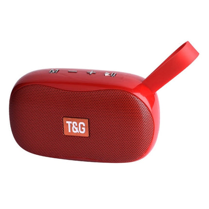 T&G TG173 TWS Subwoofer Bluetooth Speaker With Braided Cord, Support USB / AUX / TF Card / FM(Red)-garmade.com