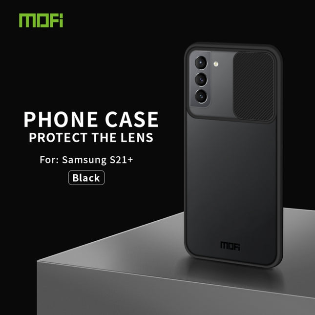 For Samsung Galaxy S21+ 5G MOFI Xing Dun Series Translucent Frosted PC + TPU Privacy Anti-glare Shockproof All-inclusive Protective Case(Black)-garmade.com