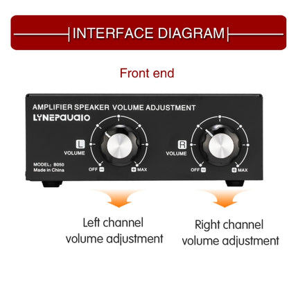 B050 Passive Speaker Volume Adjustment Controller, Left And Right Channel Independent Volume Adjustment, 150W Per Channel-garmade.com