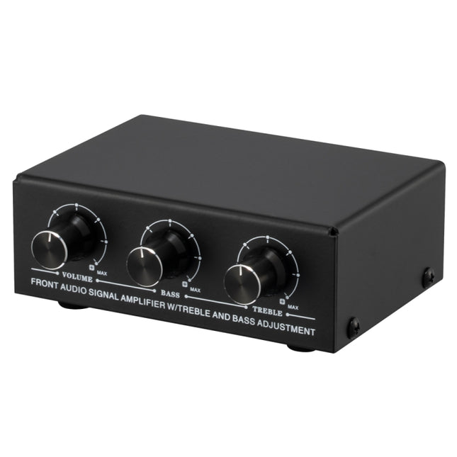 B057 Front Stereo Sound Amplifier Headphone Speaker Amplifier Booster with High And Low Bass Adjustment 2-Way Mixing, USB 5V Power Supply, US Plug-garmade.com