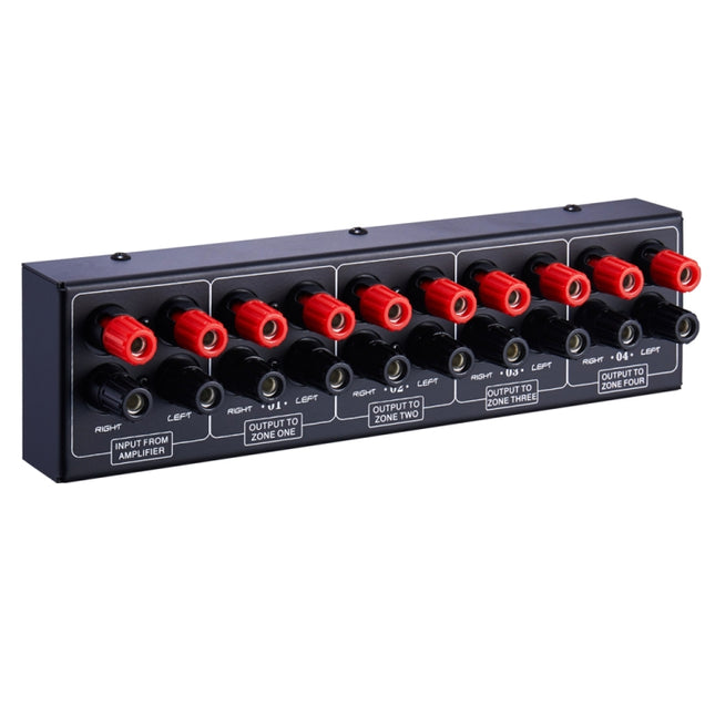 1 In And 4 Out Amplifier Sound Speaker Distributor, 4-Area Sound Source, Signal Distribution Panel, Single Audio Input, 300W Per Channel-garmade.com