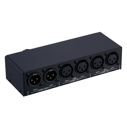 2-In 1-Out XLR Switcher Fully Balanced Passive Pre-Active Speaker Lossless Volume Control Switcher-garmade.com