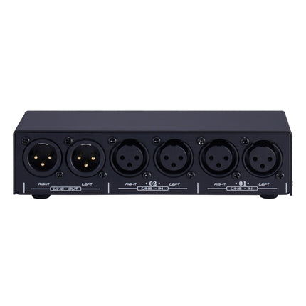 2-In 1-Out XLR Switcher Fully Balanced Passive Pre-Active Speaker Lossless Volume Control Switcher-garmade.com