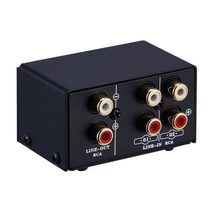 B101 2 In 1 Out (1 In 2 Out) Audio Source Signal Selection Switcher Computer Speaker RCA Lossless Audio Source Switcher-garmade.com