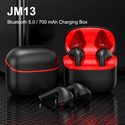 JM13 TWS Earphone Bluetooth 5.0 Touch Control Stereo Bass Sport Wireless Earphone With Mic(White)-garmade.com