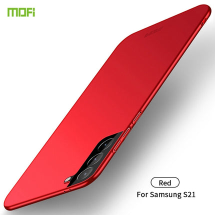 For Samsung Galaxy S21 5G MOFI Frosted PC Ultra-thin Hard Case(Red)-garmade.com