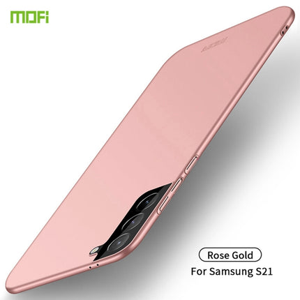 For Samsung Galaxy S21 5G MOFI Frosted PC Ultra-thin Hard Case(Rose gold)-garmade.com