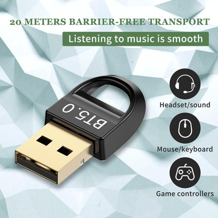 USB Bluetooth V5.0 Adapter Receiver-garmade.com