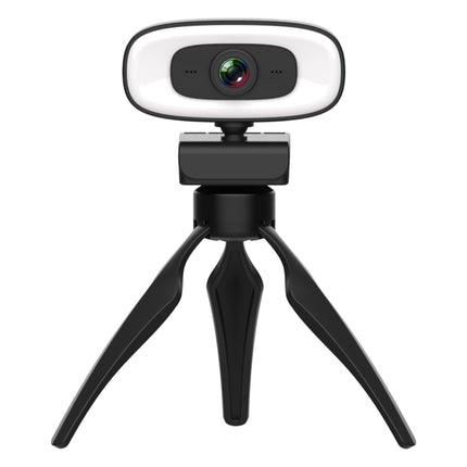C10 2K HD Without Distortion 360 Degrees Rotate Three-speed Fill Light USB Free Drive Webcams, Built-in Clear Sound Microphone-garmade.com