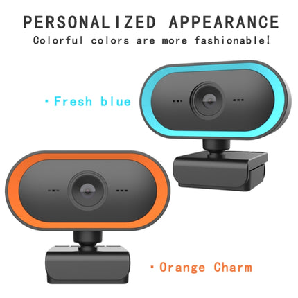 C11 2K Picture Quality HD Without Distortion 360 Degrees Rotate Built-in Microphone Sound Clear Webcams with Tripod(Blue)-garmade.com