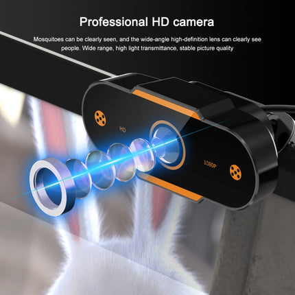 312 1080P HD USB 2.0 PC Desktop Camera Webcam with Mic, Cable Length: about 1.3m, Configuration:Regular-garmade.com