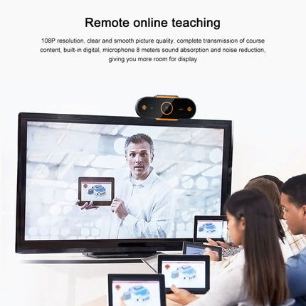 312 1080P HD USB 2.0 PC Desktop Camera Webcam with Mic, Cable Length: about 1.3m, Configuration:with Tripod-garmade.com