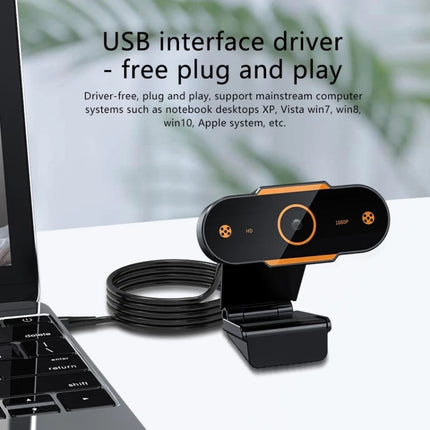 312 1080P HD USB 2.0 PC Desktop Camera Webcam with Mic, Cable Length: about 1.3m, Configuration:Anti-peep-garmade.com